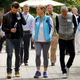 Jack Dorsey (L), interim CEO of Twitter and CEO of Square, talks with YouTube CEO Susan Wojcicki (C), as venture capitalist Vivi Nevo (R) walks with them during the first day of the annual Allen and Co. media conference in Sun Valley, Idaho July 8, 2015. REUTERS/Mike Blake - RTX1JMLJ